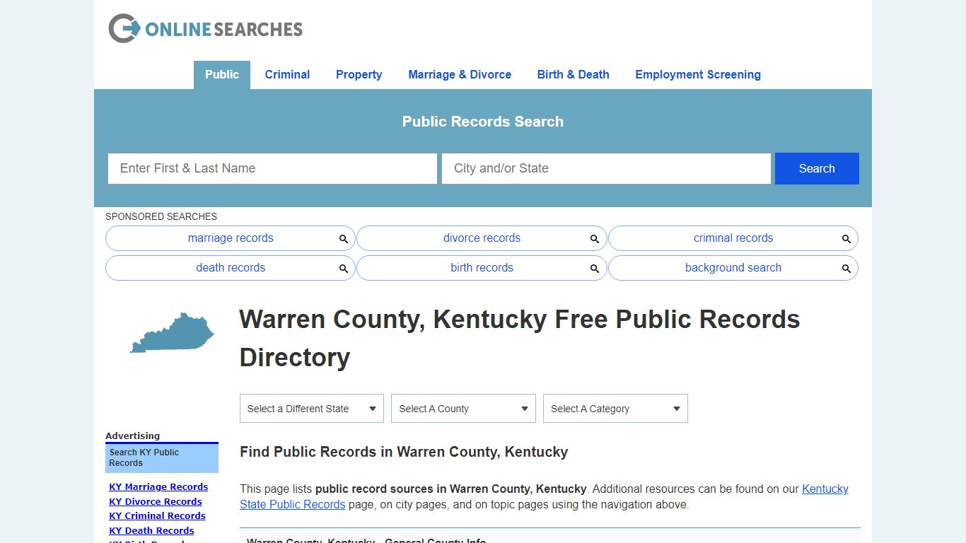 Warren County, Kentucky Free Public Records Directory